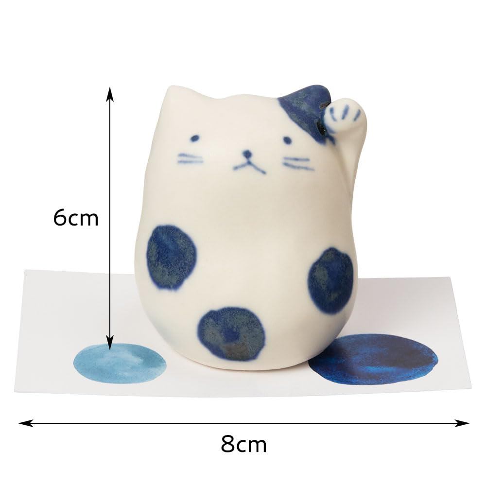 RR Studio Seto-Yaki Maneki Neko Lucky Cat Figurine — Made in Aichi, Japan