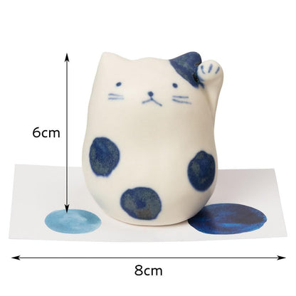 RR Studio Seto-Yaki Maneki Neko Lucky Cat Figurine — Made in Aichi, Japan