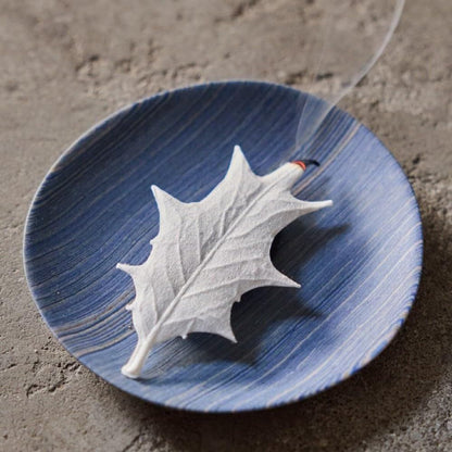 Leaf Incense HAKO Winter 5pcs in Paulownia Box 1712 - Kunju-do Japanese Paper (Washi) Made in Japan