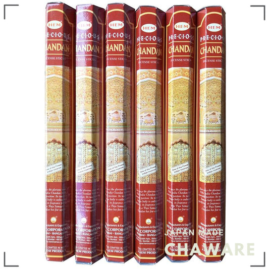 U International HEM Precious Chandan Incense Sticks - 6-Box Set