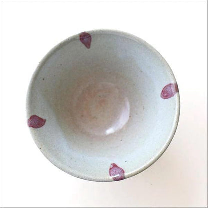 Stylish Japanese Seto-yaki Ceramic Rice Bowl, Modern Wafu Tableware, Cinnabar Drip Hime Chawan