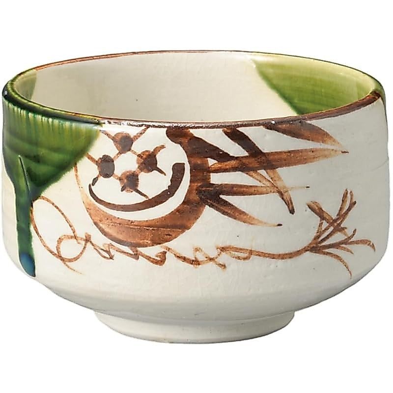 Ceramic Matcha Bowl, Japanese Tea Ceremony Oribe Matcha Bowl, Made in Japan, Mino Ware, Traditional Green Tea Cup, Perfe