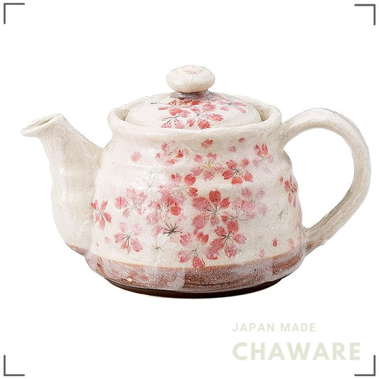 Sohogama Ceramic Teapot Heian Sakura Cherry Blossom with Strainer 420cc, Model 482-09-403