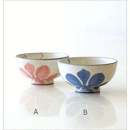 Kanon Japanese Seto Ware Ceramic Floral Rice Bowl – Cute Stylish Made in Japan