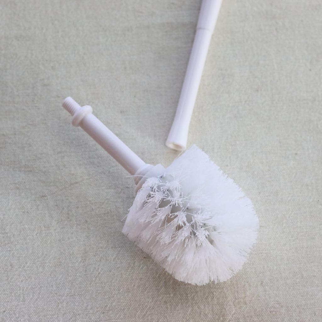 cerapockke Japanese Mino/Seto Ceramic Toilet Brush & Porcelain Holder, 2-Piece Toilet Cleaning Set