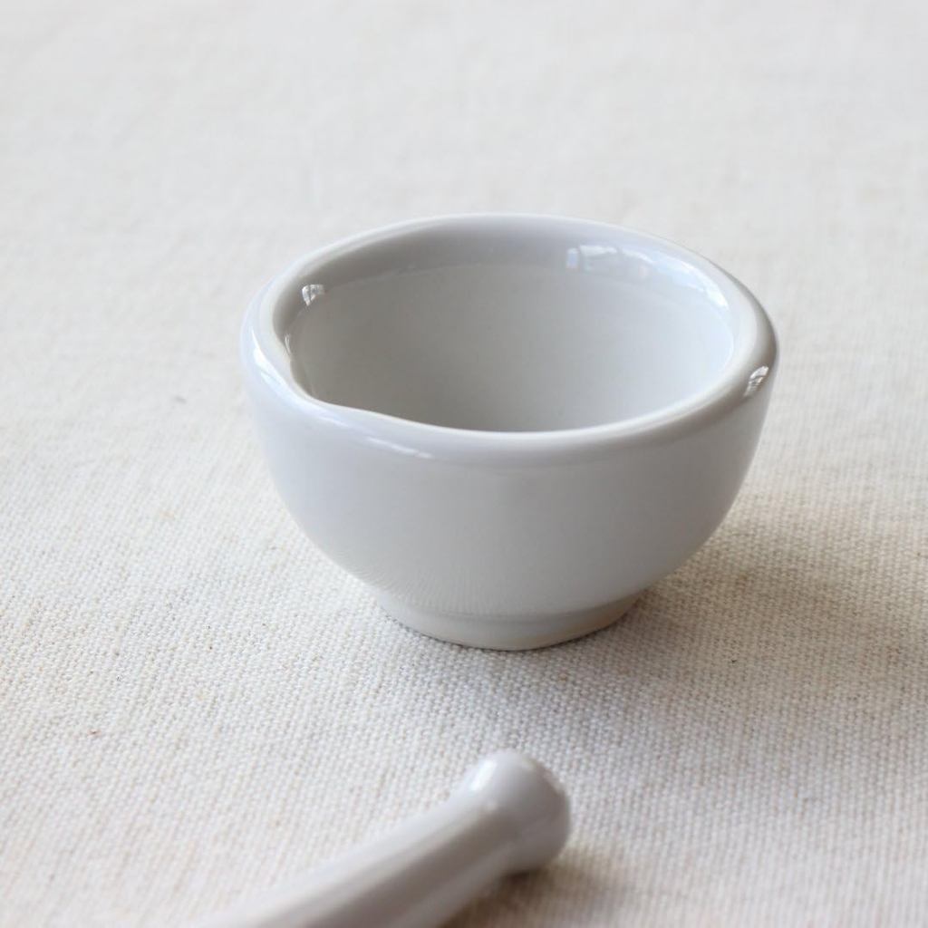 cerapockke 40ml Ceramic Mortar & Pestle - Japan Mino/Seto for DIY Cosmetics, Aroma & Herb Grinding