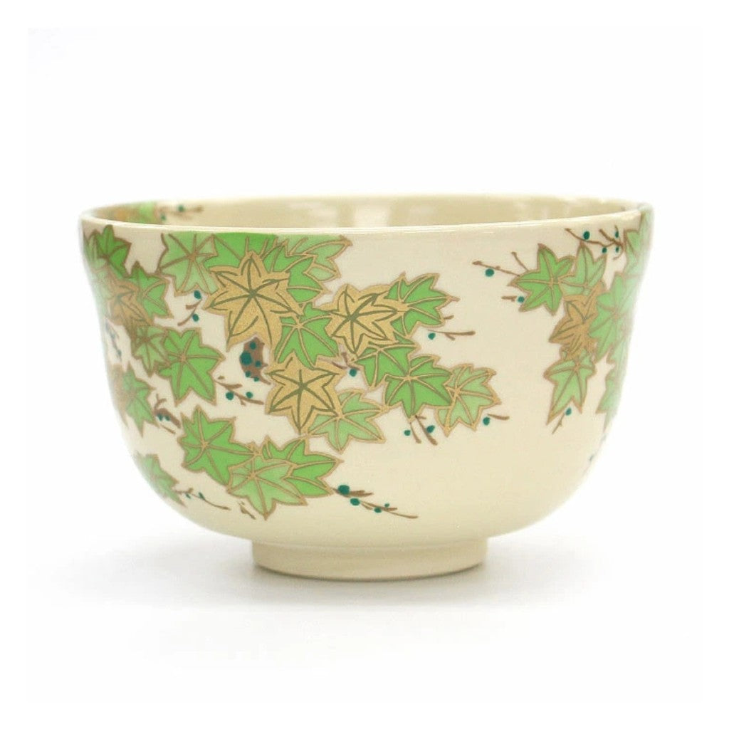 【made in japan】
Miyachi Eikou Matcha Bowl in White - Size: Diameter 12.4cm x Height 7.8cm, Featuring Kinsei Blue Maple Design, Comes in a Decorative Gift Box. Perfect for Tea Ceremonies!
