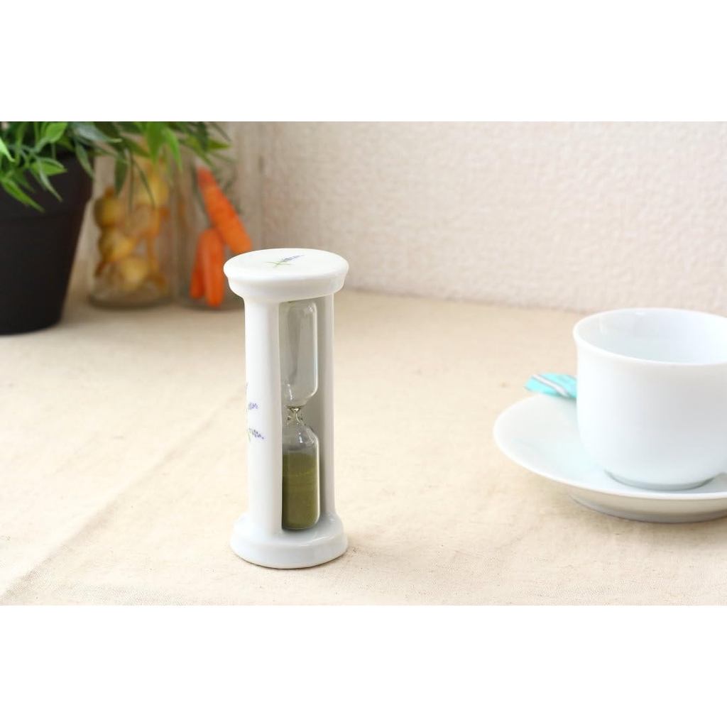 cerapockke Ceramic 3-Minute Lavender Hourglass Tea Timer - Seto-Yaki Japan-Made Floral Souvenir