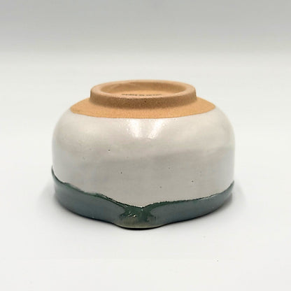 Japanese Handmade Matcha Bowl Wakakusa ME-GU-RI Series Katakuchi Pottery 350ml Tea Ceremony