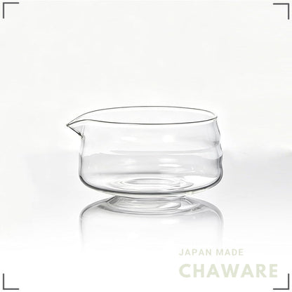 MiniMood 500ml Heat-Resistant Glass Pouring Bowl with Spout, Japanese Tea, Sauce & Dressing Server