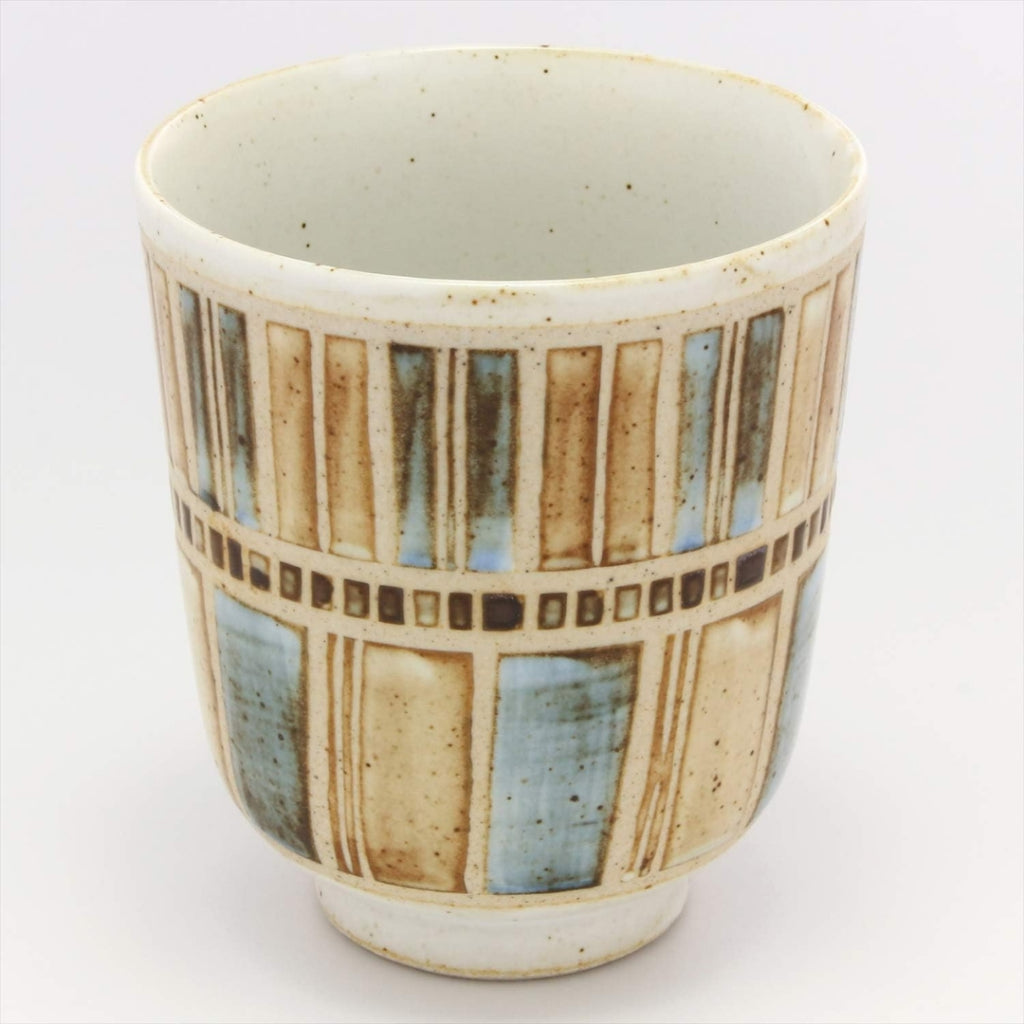 Hasami Ware Tile Art Mug & Teacup Set - Blue & Red
