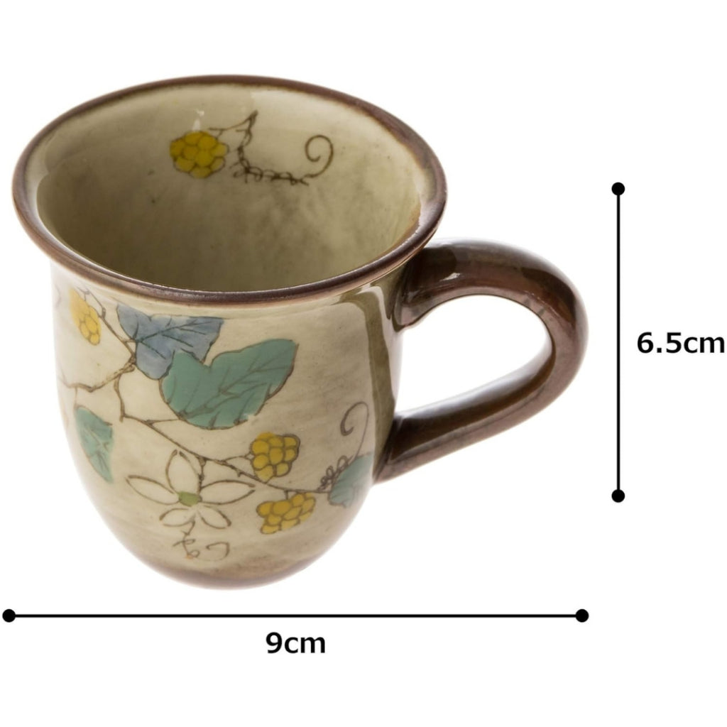 Hasami Porcelain Floral Mini Mug Cup - Raspberry Pattern