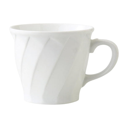 Nishikai Pottery Hasami Ware Fine Porcelain Carved Mug, Set of 73423 & 73422