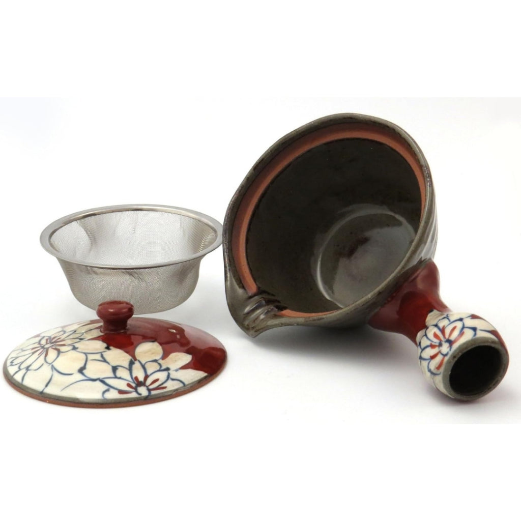 Hasami Porcelain Fukusho Kiln Hand-Painted Dahlia Series Mugs and Teapot