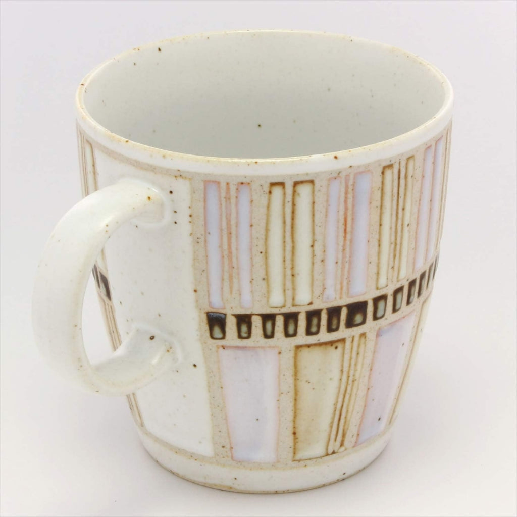 Hasami Ware Tile Art Mug & Teacup Set - Blue & Red
