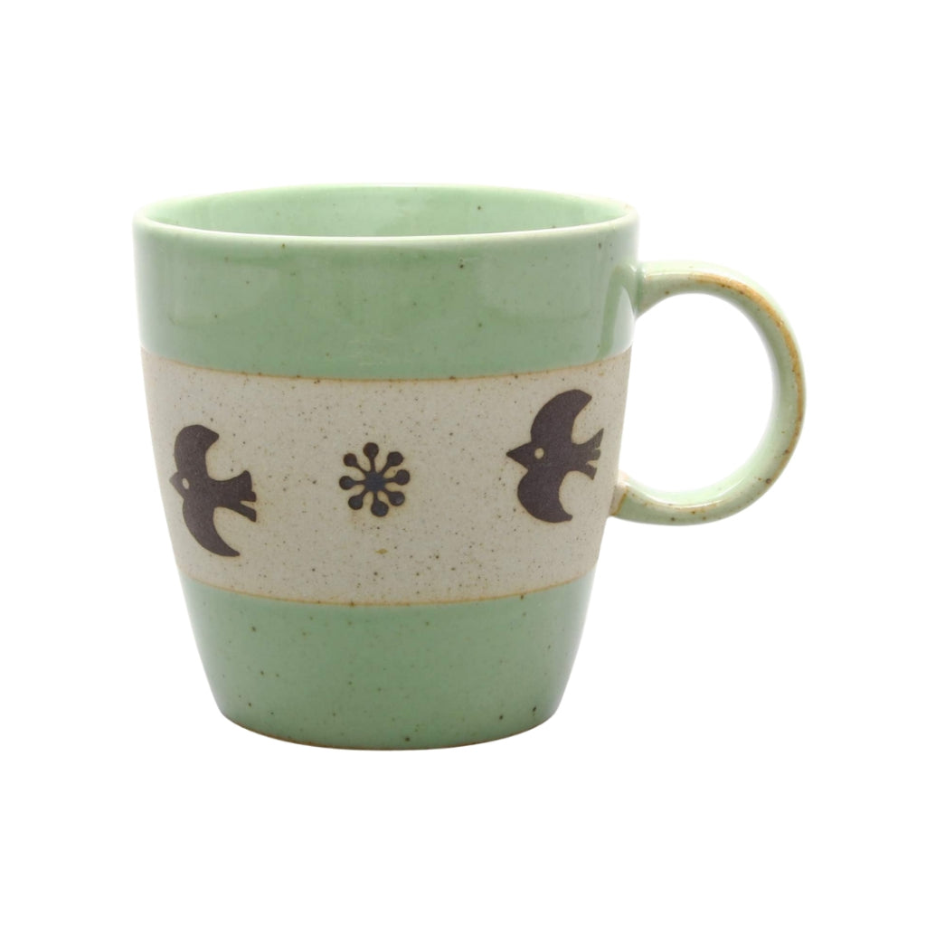 Hasami Ware Cherry Bird Collection: Mug & Bowl Set