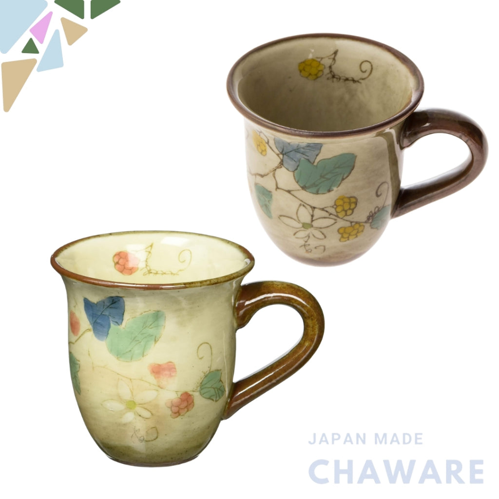 Hasami Porcelain Floral Mini Mug Cup - Raspberry Pattern