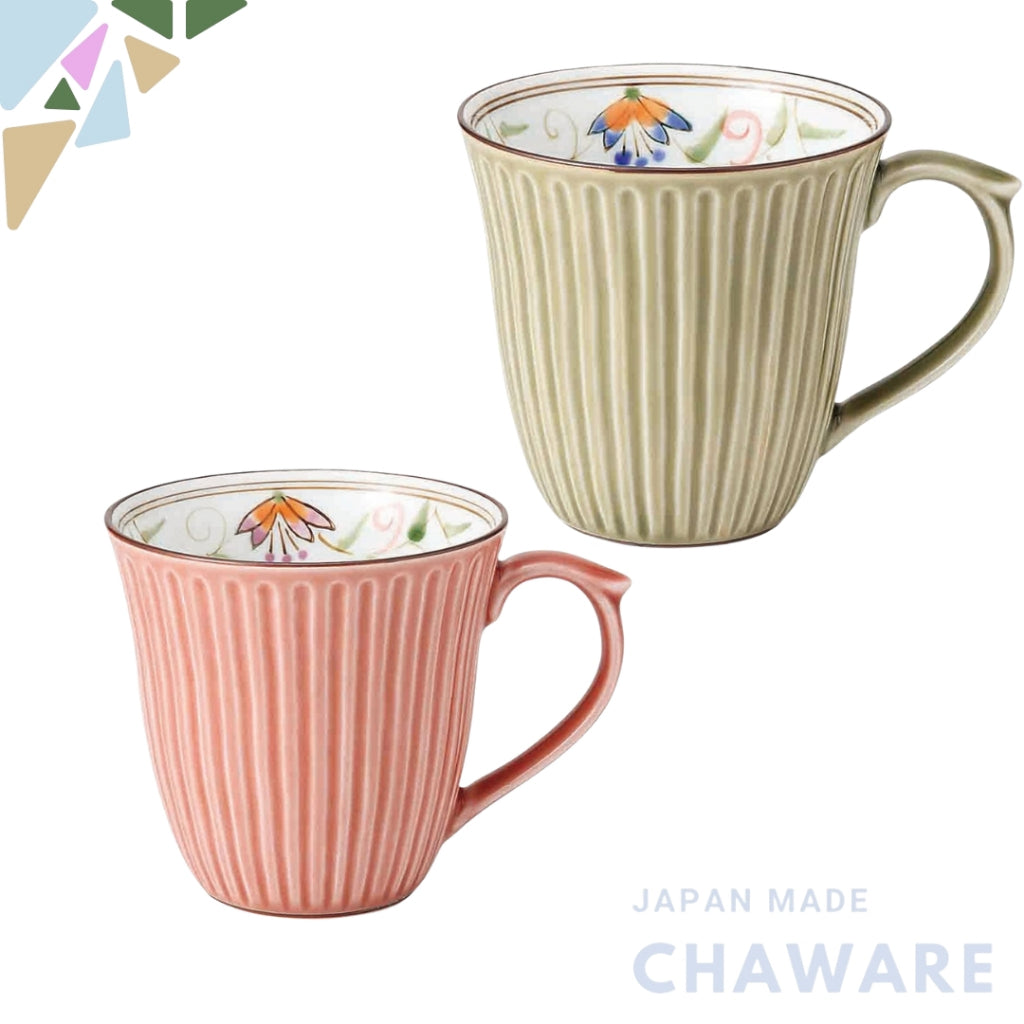 Stylish Hasami Porcelain Floral Mug - Lightweight 250ml - Microwave and Dishwasher Safe