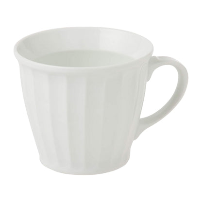 Nishikai Pottery Hasami Ware Fine Porcelain Carved Mug, Set of 73423 & 73422