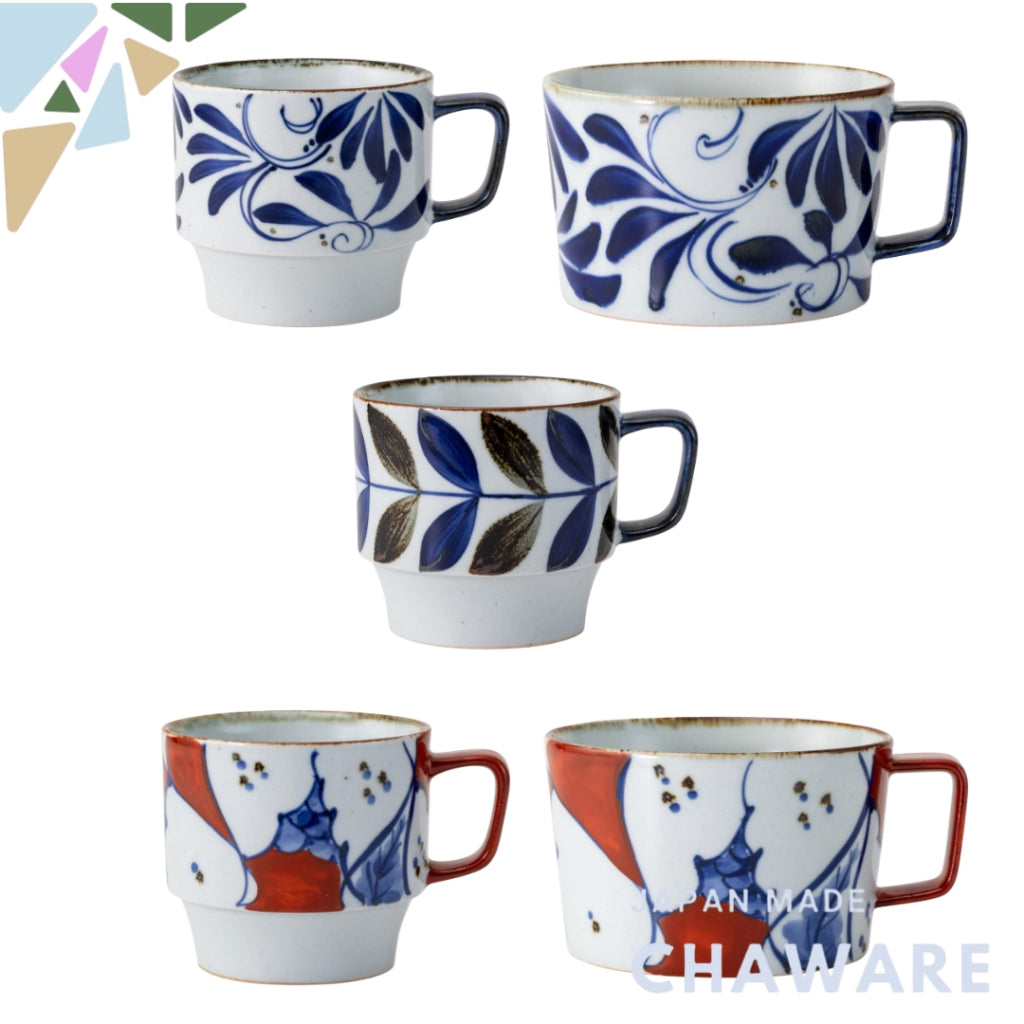 Hasami Ware Large Mug - Microwave & Dishwasher Safe, Various Designs, 330-390ml Capacity