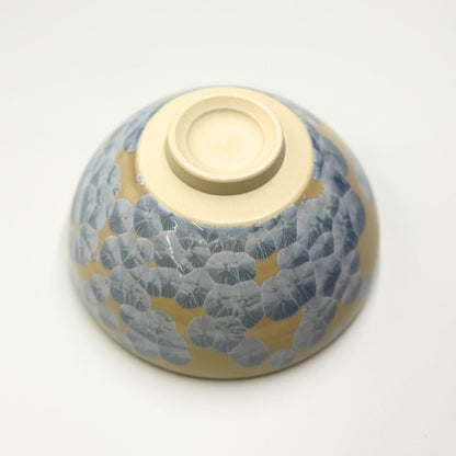 Kyoto ware, kiyomizu ware Toan Kiln Matcha Bowl Hanakessho (Silver Wisteria) kta538