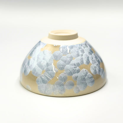 Kyoto ware, kiyomizu ware Toan Kiln Matcha Bowl Hanakessho (Silver Wisteria) kta538