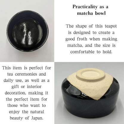 Yuzu Tenmoku Matcha Bowl, Mino Ware (Made in Japan)matcha chawan,japanese tea bowl