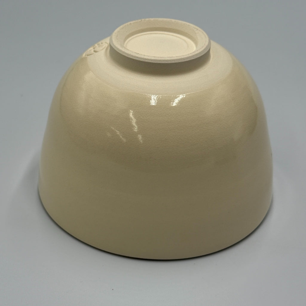 [Kyoto Ware/Kiyomizu Ware] Ninsei Crane, Pine, Bamboo, and Plum <matcha bowl>chawan</matcha>