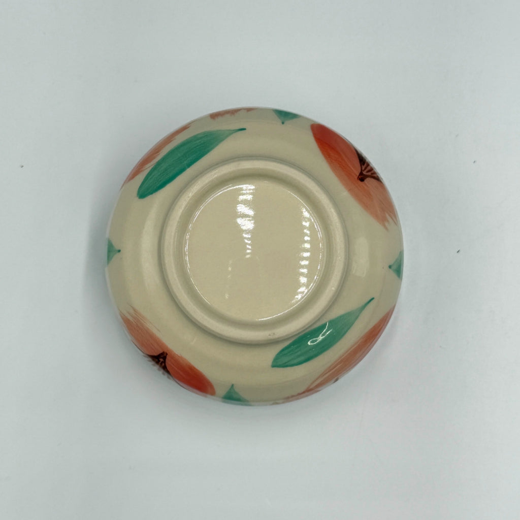 Red Flower Matcha Bowl Seto Ware (Made in Japan)matcha chawan,japanese tea bowl