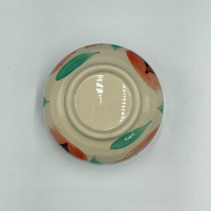 Red Flower Matcha Bowl Seto Ware (Made in Japan)matcha chawan,japanese tea bowl