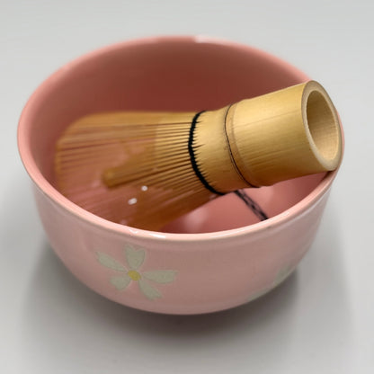 Pink Sakura Matcha Bowl Seto Ware  (Made in Japan)matcha chawan,japanese tea bowl
