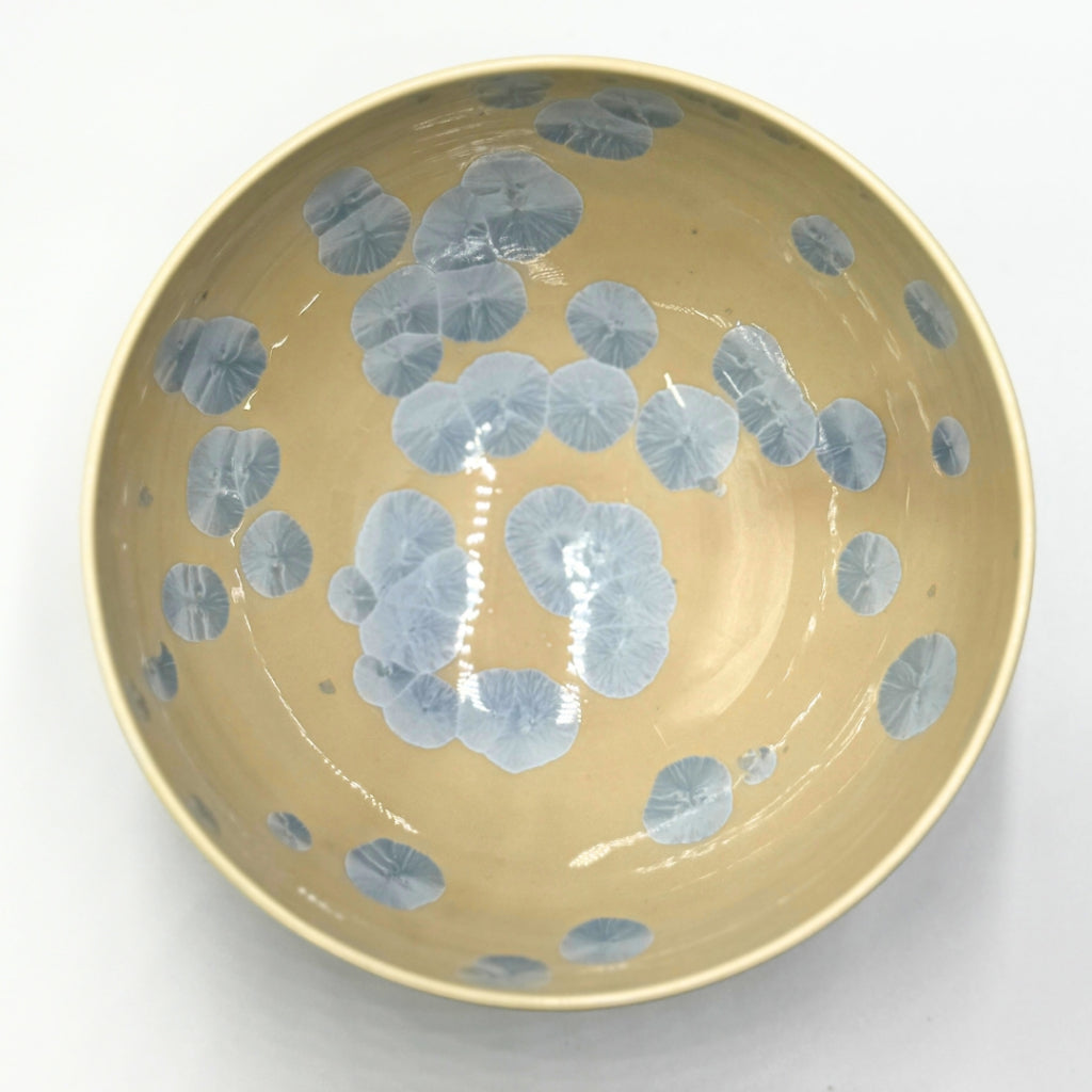 Kyoto ware, kiyomizu ware Toan Kiln Matcha Bowl Hanakessho (Silver Wisteria) kta538