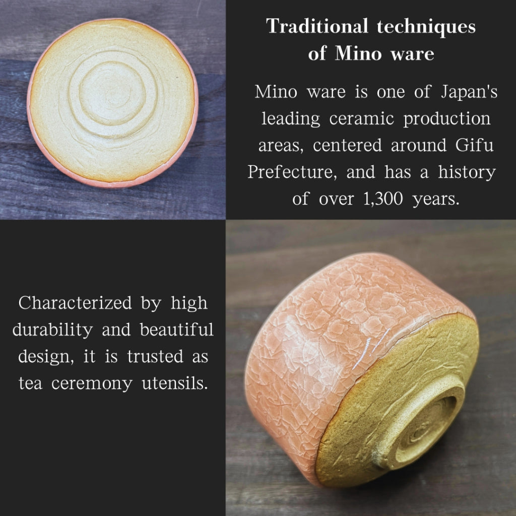 Matcha Bowl Tortoise shell matcha bowl (pink) Mino ware made in Japan,japanese tea cup,matcha chawan