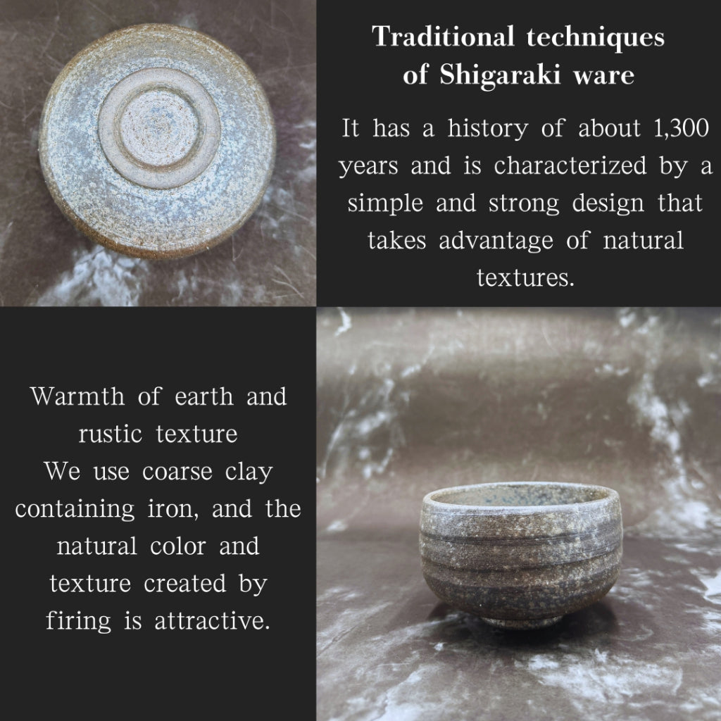 Black kiln matcha bowl (Shigaraki ware) Made in Japan,matcha chawan,traditional crafts