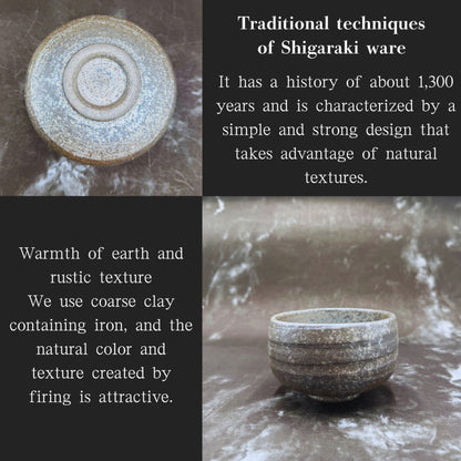 Black kiln matcha bowl (Shigaraki ware) Made in Japan,matcha chawan,traditional crafts