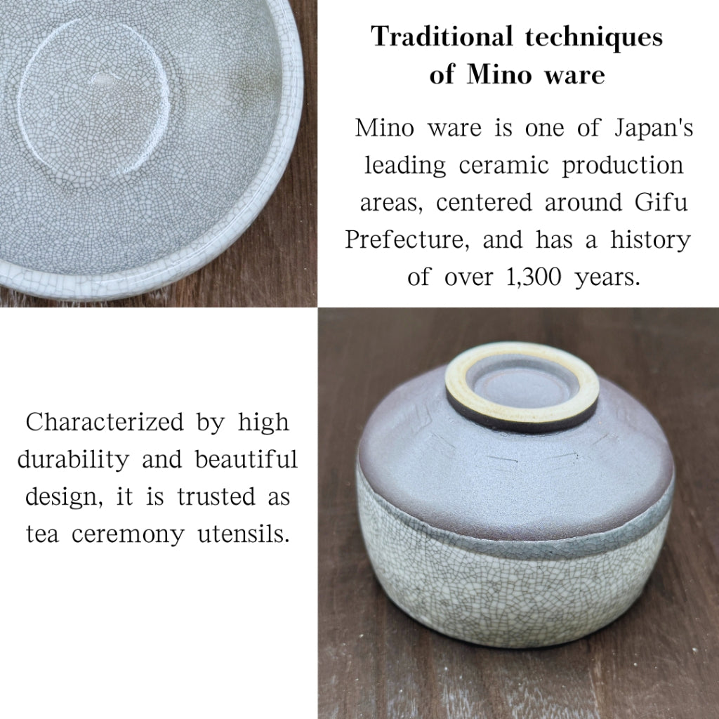Black Inked Matcha Bowl Tea Ceremony Porcelain Mino Ware Made in Japan, traditional crafts, chawan
