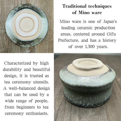White Cave Matcha Bowl Mino Ware (Made in Japan) Traditional Crafts, Matcha Chawan, Japanese Tea Cup