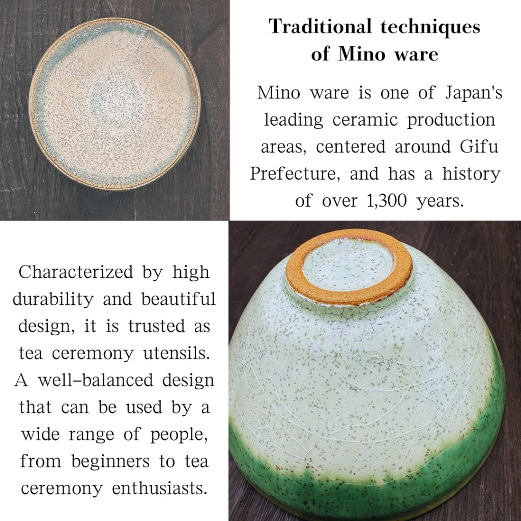 chaware Matcha Bowl Oribe Nagashi Summer matcha chawan, Mino Ware, Made in Japan