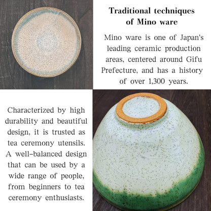 chaware Matcha Bowl Oribe Nagashi Summer matcha chawan, Mino Ware, Made in Japan