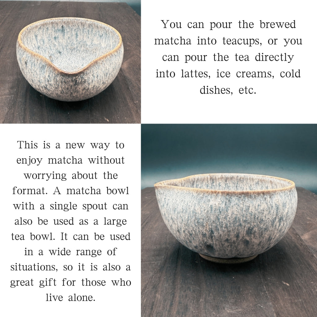 [Katakuchi Matcha Bowl]with Spout Masamura Unofu Black Katakuchi Matcha Tea Cup