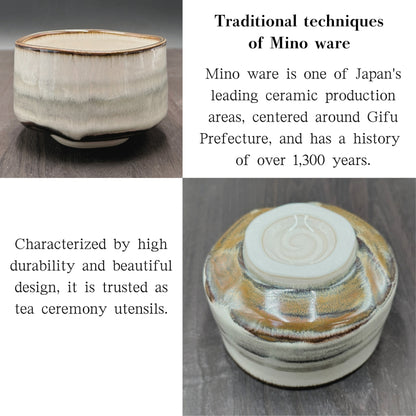 New Year Fuka Matcha Bowl Set (with Chasen) Mino Ware Made in Japan