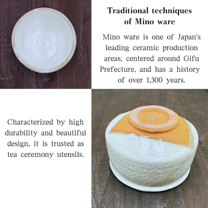 Powdered Matcha Bowl, Mino Ware, Made in Japan, Traditional Craft, Matcha Chawan, Japanese Tea Cup
