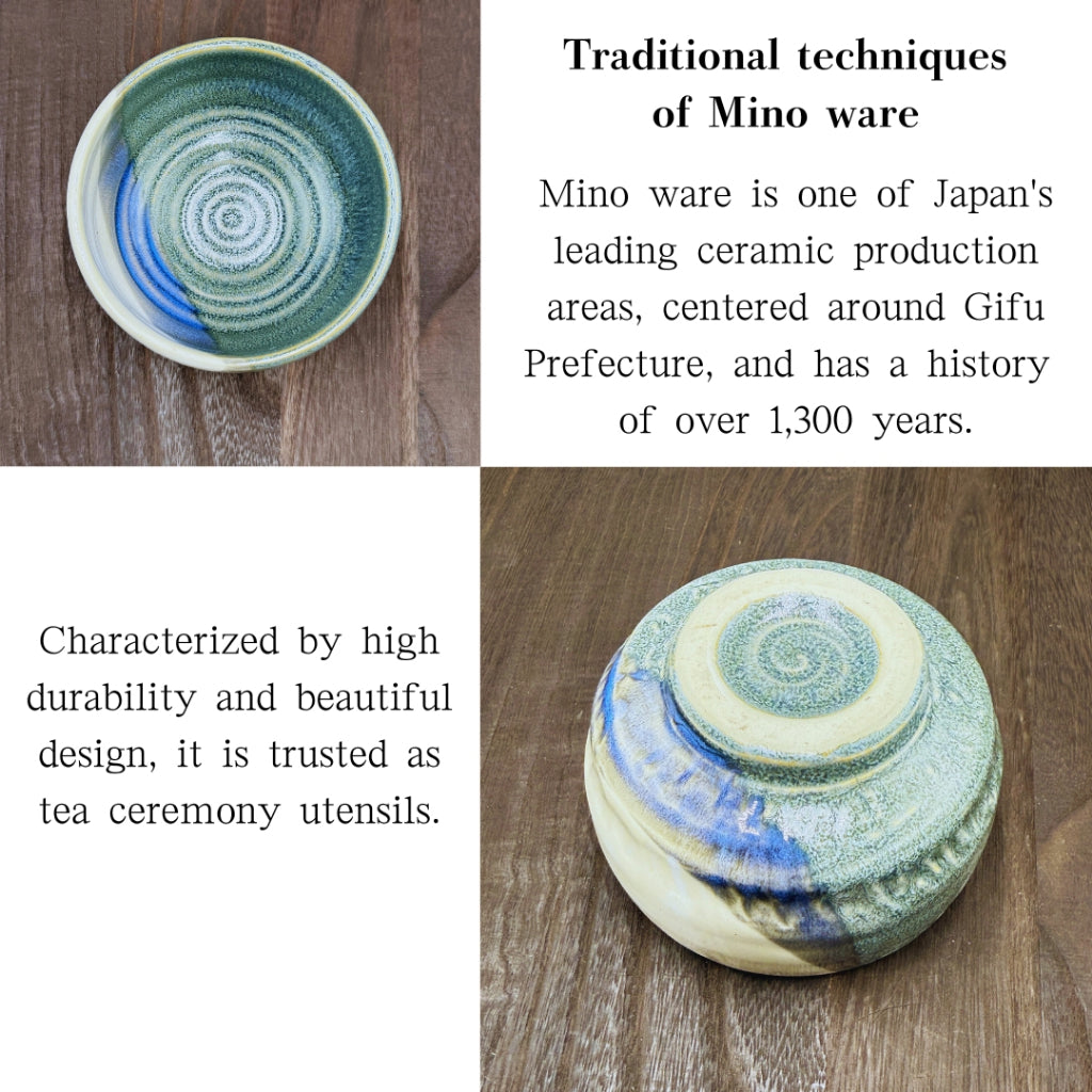 chaware Matcha Bowl [Mino Ware Matcha chawan] Lagoon Glaze Pottery Bowl
