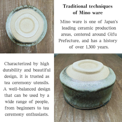 Blue Cave Matcha Bowl Mino Ware (Made in Japan)traditional crafts,matcha chawan