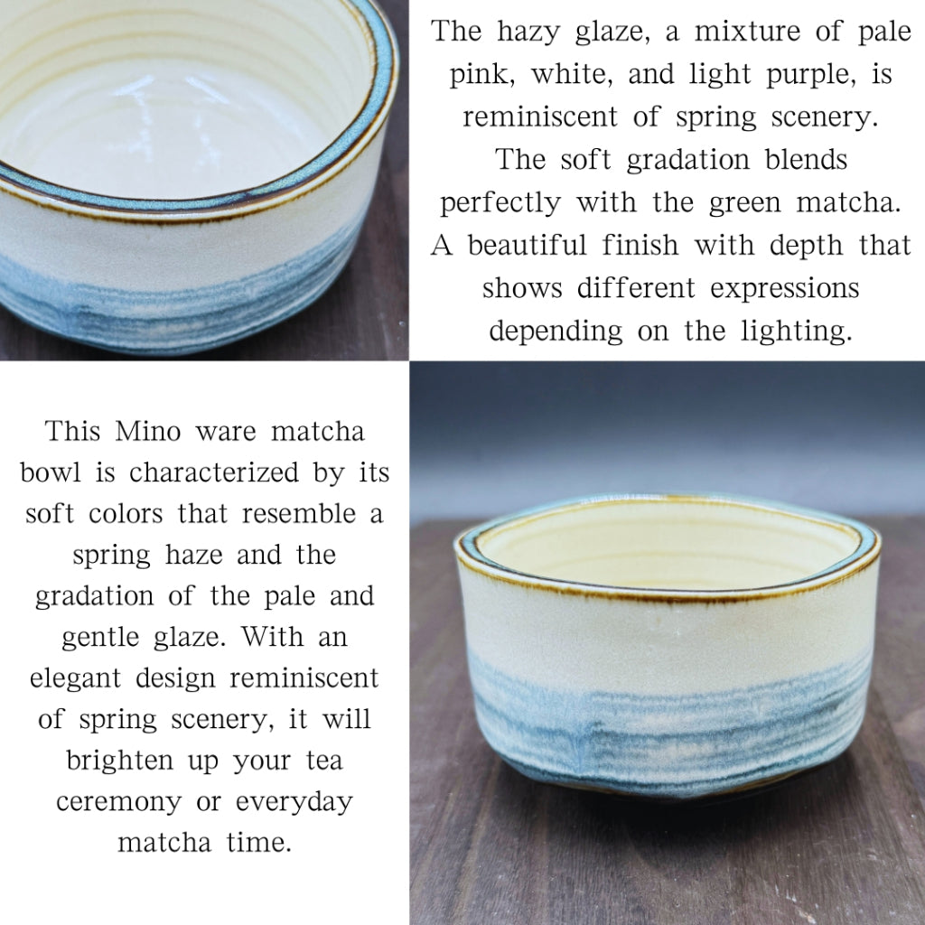 caware Matcha tea bowl, Haruka, Mino ware, made in Japan matcha bowl matcha chawan