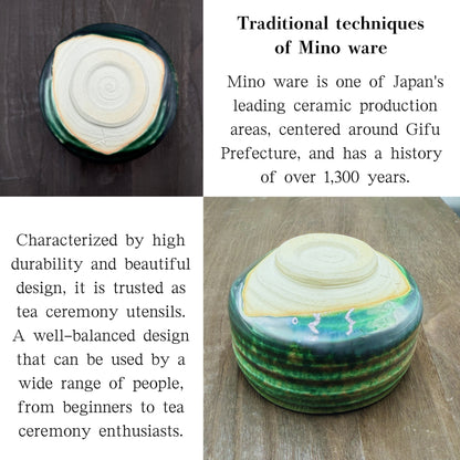 Hanamoe Onion Matcha Bowl Mino Ware (Made in Japan)traditional crafts,matcha chawan