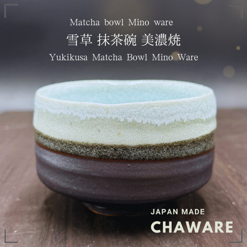 Yukikusa Matcha Bowl Mino Ware (Made in Japan)traditional crafts,matcha chawan,japanese tea cup