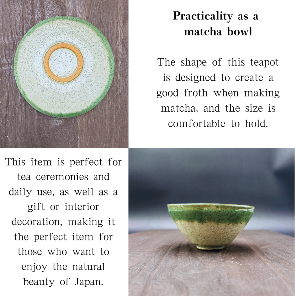 chaware Matcha Bowl Oribe Nagashi Summer matcha chawan, Mino Ware, Made in Japan