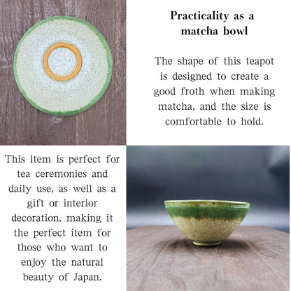 chaware Matcha Bowl Oribe Nagashi Summer matcha chawan, Mino Ware, Made in Japan