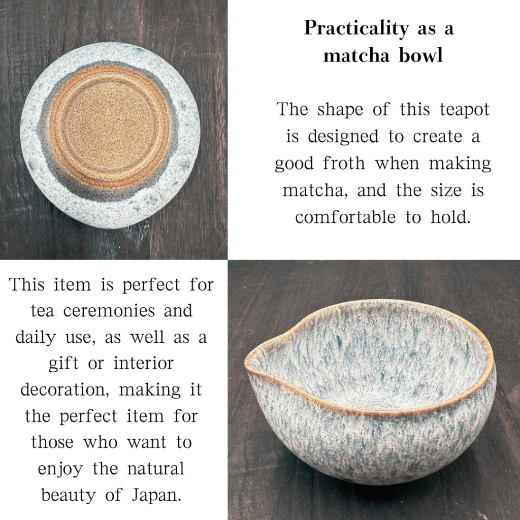 [Katakuchi Matcha Bowl]with Spout Masamura Unofu Black Katakuchi Matcha Tea Cup